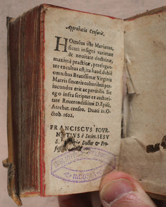 Franco̧is de Lacroix. Hortvlvs Marianvs Sive Praxes Variae colendi Beatißimam V. Mariam. Hubert Reulandt. Luxemburgi. 1627.