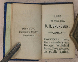 Life of the Rev. C.H. Spurgeon, Minister of Park Street Chapel, Southwark. Duff, C. & Co. 3, Freeman's C[our]t, Cheapside. [London]. Circa 1855.