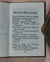 Load image into Gallery viewer, Shakespeare, William. Two Gentlemen of Verona. Bryce, David &amp; Son. Glasgow. 1904.
