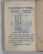 Load image into Gallery viewer, Tennyson, Alfred. Tennyson's Poems. Early Poems. English Idy[l]ls. The Princess. In Memoriam. Maud. Bryce, David &amp; Son. Glasgow. Circa 1900. Dainty Little Library series.
