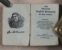 Load image into Gallery viewer, Smallest English Dictionary in the World. Bryce, David &amp; Son. Glasgow. Circa 1896.&gt;&gt;Scarce miniature promo for world&#39;s largest bookshop in 1896&lt;&lt;
