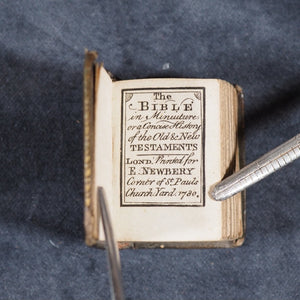 Bible in minuiture or a concise history of Old & new Testaments. Newbery, E. [London]. 1780.