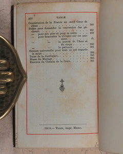 François de Sales. Introduction à la Vie Dévote. [France]. 1890. Highly unusual miniature bookcase.