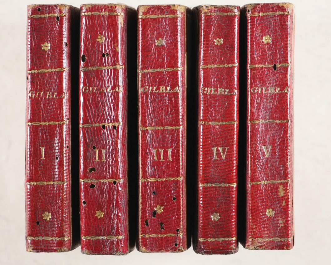 Le Sage, Alain René. Histoire de Gil Blas de Santillane. Fournier Fils. Rue des Rats. No. 3, près celle Galande. Paris 1804.
