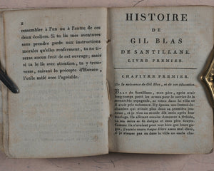 Le Sage, Alain René. Histoire de Gil Blas de Santillane. Fournier Fils. Rue des Rats. No. 3, près celle Galande. Paris 1804.