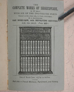 Miniature Library of the Poets. W. Kent and Co. Paternoster Row. London. [1880].