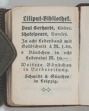 Load image into Gallery viewer, Goethe, Johann Wolfgang. Ausgewählte Gedichte. Schmidt &amp; Gunther. Leipzig. 1907.
