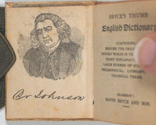 Load image into Gallery viewer, Bryce's Thumb English Dictionary, comprising:besides the ordinary and newest words in the language, short explanations of a large number of scientific, philosophical, literary and technical terms Bryce, David &amp; Son. Glasgow. 1892.
