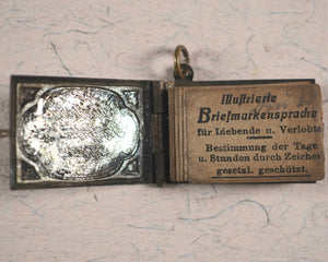 Illustrierte Briefmarkensprache für Liebende n. Verlobte. [Germany]. Circa 1900.