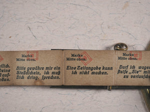 Illustrierte Briefmarkensprache für Liebende n. Verlobte. [Germany]. Circa 1900.
