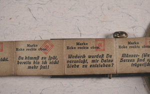 Illustrierte Briefmarkensprache für Liebende n. Verlobte. [Germany]. Circa 1900.