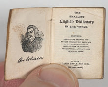 Load image into Gallery viewer, Smallest English Dictionary in the World. Bryce, David &amp; Son. Glasgow. Circa 1900.
