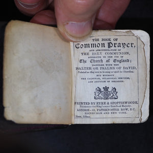 Book of Common Prayer and Administration of the Holy Communion According to the Use of the Church of England. Eyre & Spottiswoode Bible Warehouse Limited. 23, Paternoster Row, E.C. London, Edinburgh and New York. [1903].