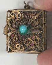 Load image into Gallery viewer, Koran, Qur'an with filigree case and semi-precious stone. Unknown publisher or place. Circa 1890.
