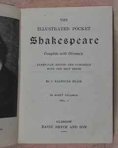 Shakespeare, William. Illustrated Pocket Shakespeare. Bryce, David and Son. Glasgow. 1886.