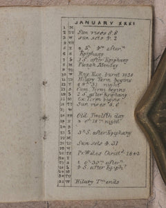 Miniature Almanack for 1844. Goode, T. Clerkenwell Green. London. [1843].