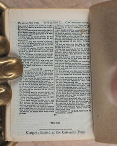 Holy Bible containing Old and New testaments. Translated out of the original tongues. Printed by Authority.  Bryce, David and Son. Glasgow. 1901. Illustrated Miniature Bible.