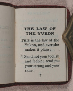 Service, Robert W. Songs of the Yukon. Briggs, William. Toronto. 1913.