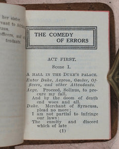 Shakespeare, William. Works of Shakespeare. Knickerbocker Leather and Novelty Co. New York. [1919].