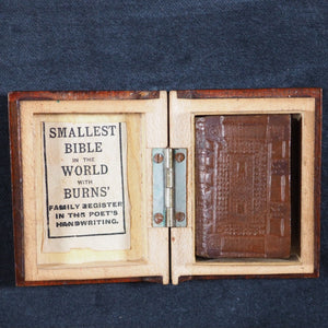 Holy Bible containing Old and New testaments Bryce, David & Son. Glasgow. 1901. Burns Bible with original mauchline Fraser tartanware box