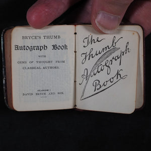 Thumb Birthday Text Book of short verses from the bible. Bryce, David & Son Glasgow. 1894.