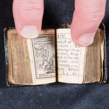 Load image into Gallery viewer, Biblia or a Practical Summary of Old &amp; New Testaments. 1728. Wilkin, R. [London]. 1727. Underlined in red and hand corrected to 1728. Black binding.
