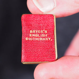 Smallest English Dictionary in the World. Comprising: besides the ordinary & newest words in the language, short explanations of a large number of scientific, philosophical, literary & technical terms. Bryce, David & Son. Glasgow. 1893. SILVER LOCKET