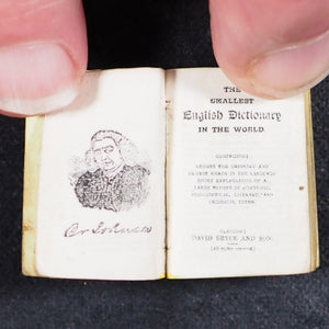 Smallest English Dictionary in the World. Comprising: besides the ordinary & newest words in the language, short explanations of a large number of scientific, philosophical, literary & technical terms. Bryce, David & Son. Glasgow. 1893. SILVER LOCKET