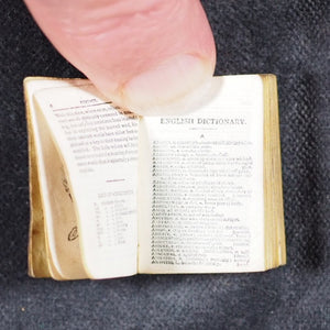 Smallest English Dictionary in the World. Comprising: besides the ordinary & newest words in the language, short explanations of a large number of scientific, philosophical, literary & technical terms. Bryce, David & Son. Glasgow. 1893. SILVER LOCKET