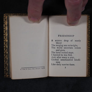 Emerson, Ralph Waldo. Friendship. Hill, Leopold B. 2 Langham Place, WC1. London. Circa 1908.