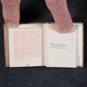 Order of the administration of the Lord's Supper or Holy Communion. Eyre & Spottiswoode Bible Warehouse Ltd.33 Paternoster Row, E.C. Edinburgh and New York. [London]. Circa 1901.