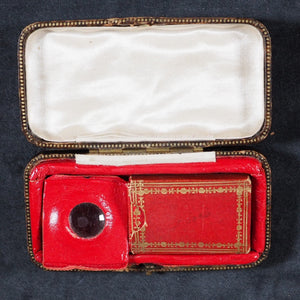 Petit Paroissien de la Jeunesse. Marcilly. Rue St. Jacques, 10. Paris. Circa 1840. Original slipcase, magnifying glass and case.