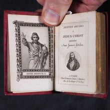 Load image into Gallery viewer, Petites heures à Jesus Christ. Dédiées aux jeunes fidelea. Janet, Francois. Libraire. Rue de la Harpe, 50. Paris. Circa 1818.
