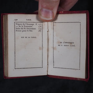 Petites heures à Jesus Christ. Dédiées aux jeunes fidelea. Janet, Francois. Libraire. Rue de la Harpe, 50. Paris. Circa 1818.