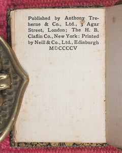 Marcus Aurelius Yearbook: compiled from the writings of Marcus Aurelius. Joan Barrett (Compiler). Treherne, Anthony. [London]. H.B. Claflin Co. New York. (1905.