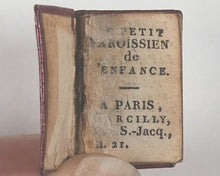 Load image into Gallery viewer, Petit paroissien de l'Enfance. Marcilly, Rue St. Jacques. No. 21. Paris. Circa 1835.

