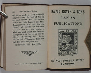 Stevenson, Robert Louis. Pentland Rising: A page of history. 1666. With Memorials of Robert Louis Stevenson. Bryce, David & Son. Glasgow. Circa 1905.