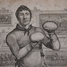 Load image into Gallery viewer, Boxing Engraving, Bare English Knuckle Pugilist John Jackson By Percy Roberts Circa 1810
