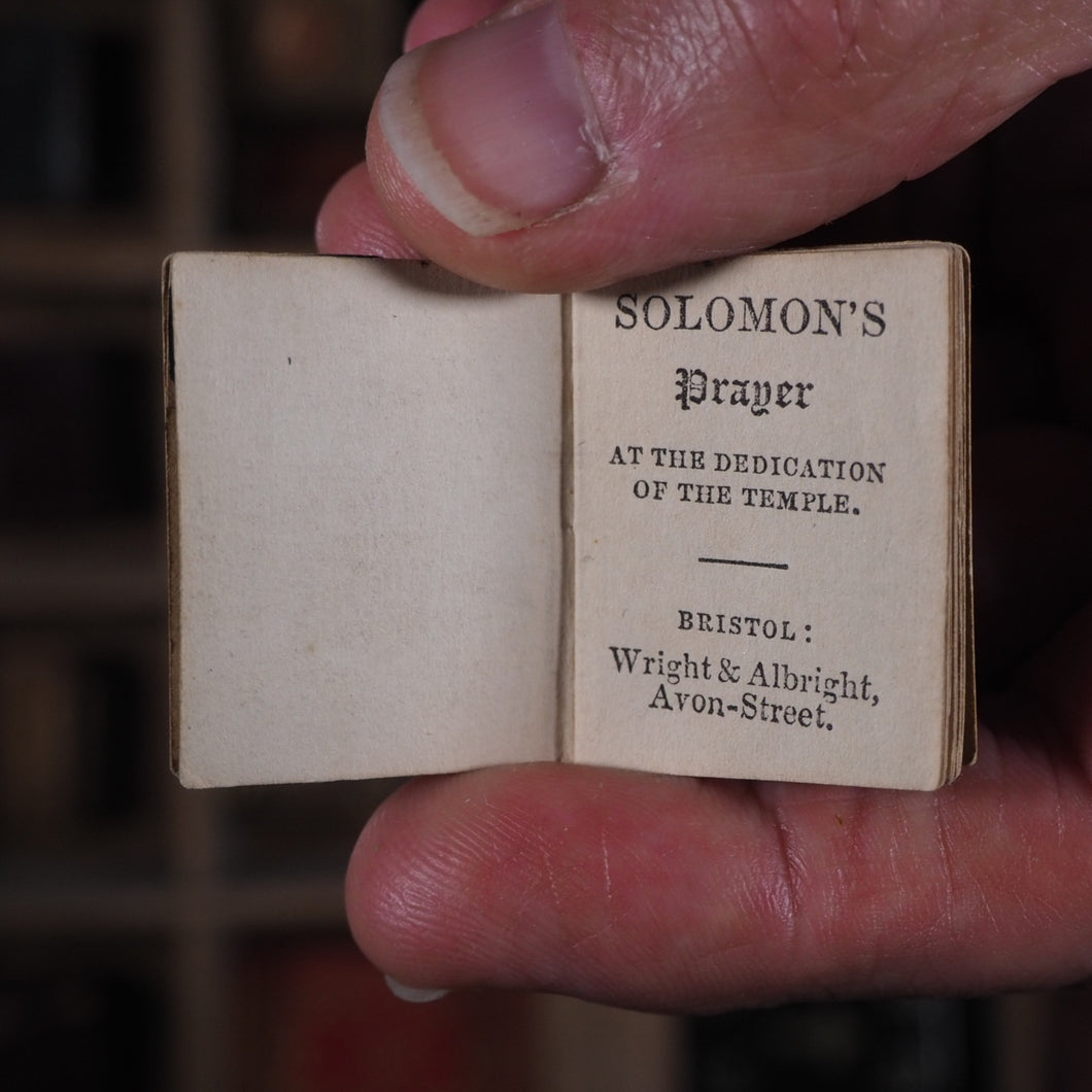 Solomon's Prayer at the Dedication of the Temple. >>VERY RARE PROVINCIAL MINIATURE JUVENILE BOOK<< Publication Date: 1839 CONDITION: VERY GOOD