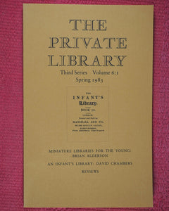 Miniature Libraries for the young; Infant’s Library. Brian Alderson. Private Library Third Series Volume 6 : 1 Spring 1983.