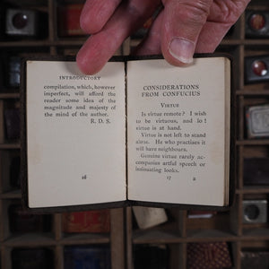 Considerations from Confucius. >>MINIATURE CONFUCIAN BOOK<< Confucius. Arranged with a foreword by R. Dimsdale Stocker. Publication Date: 1910 CONDITION: NEAR FINE