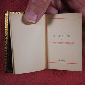 Petites Visites Au Saint-Sacrement Et A La Sainte Vierge. >>FINE MINIATURE BINDING<< Publication Date: 1890 CONDITION: NEAR FINE