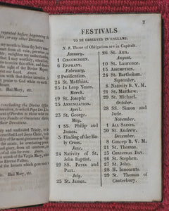 Daily Companion, or Little Pocket Manual of Prayers. Cormon et Blanc, 1 Roger Street, Lyons. France. 1840