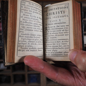 De Imitatione Christi libri quatuor. [Imitation of Christ]   >>MINIATURE PRAYER-BOOK<< [Thomas a Kempis]. Publication Date: 1697 CONDITION: VERY GOOD