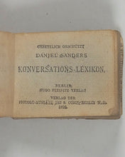 Load image into Gallery viewer, Sanders, Daniel. Konversations-Lexicon. Steinitz, Hugo. Berlin. 1896.
