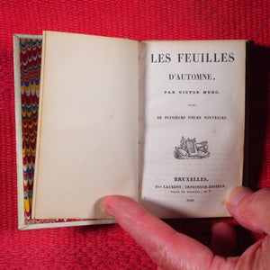 Feuilles d'Automne, suivi de plusieurs pieces nouvelles. Hugo, Victor. Publication Date: 1840 CONDITION: VERY GOOD