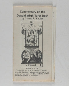 Oswald Wirth Tarot Deck. First edition, published by U.S. Games Systems, 1976. First edition.