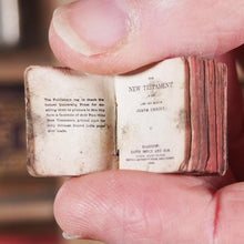 Load image into Gallery viewer, New Testament of the Lord and Saviour Jesus Christ. >>STAGGERINGLY SMALL NEW TESTAMENT BIBLE<< Publication Date: 1895 CONDITION: GOOD
