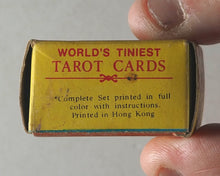 Load image into Gallery viewer, World's Tiniest Tarot Card Set. Complete Deck of 78 Cards. Merrimack Publishing Corp. 85 Fifth Ave.N.Y.10003. No.1960S. Printed in Hong Kong. [1968/9]
