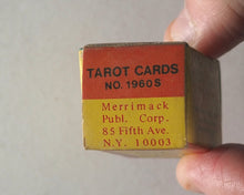 Load image into Gallery viewer, World's Tiniest Tarot Card Set. Complete Deck of 78 Cards. Merrimack Publishing Corp. 85 Fifth Ave.N.Y.10003. No.1960S. Printed in Hong Kong. [1968/9]
